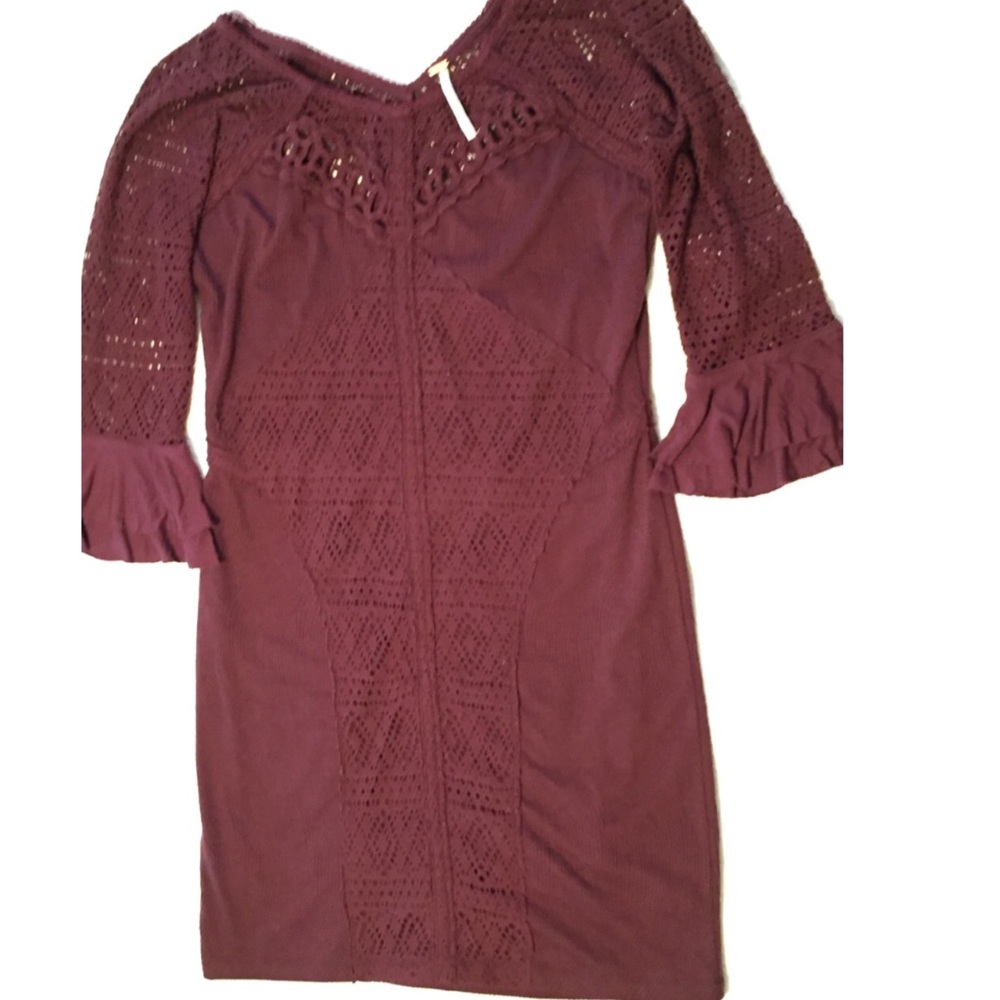 Free People Burgundy Dress - Medium